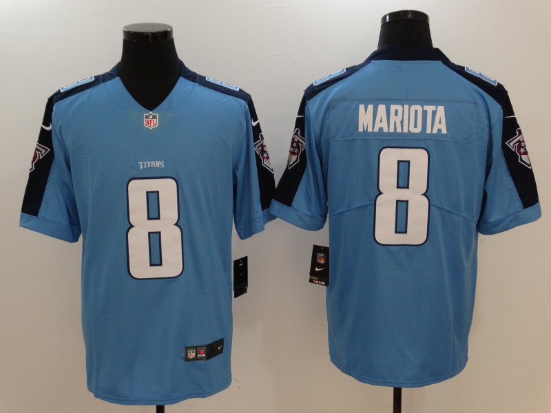 Men's Tennessee Titans Marcus Mariota #8 Blue Jersey
